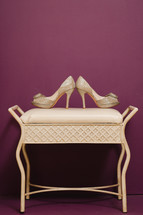 high heels on a stool 