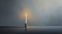 Single Candle in honor of God 