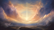 Heavenly Call of the Lord with Celestial clouds