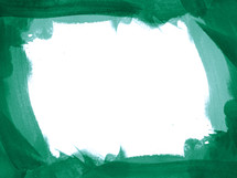 Green paint brush frame on white background