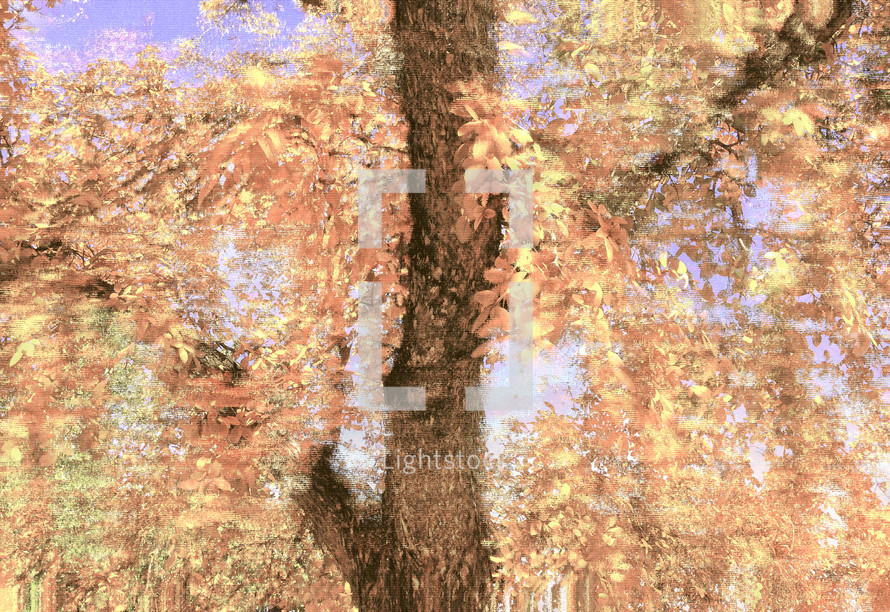 Tree with abstract effect