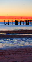 ocean pier at sunset 