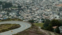 downtown San Fransisco time-lapse and curvy road 