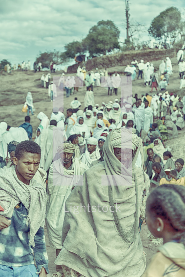 ethiopia crowd of people in the celebration