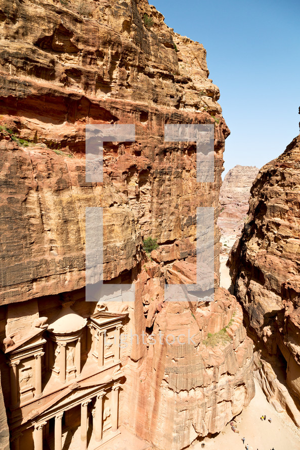 Ancient ruins in Petra Jordan 
