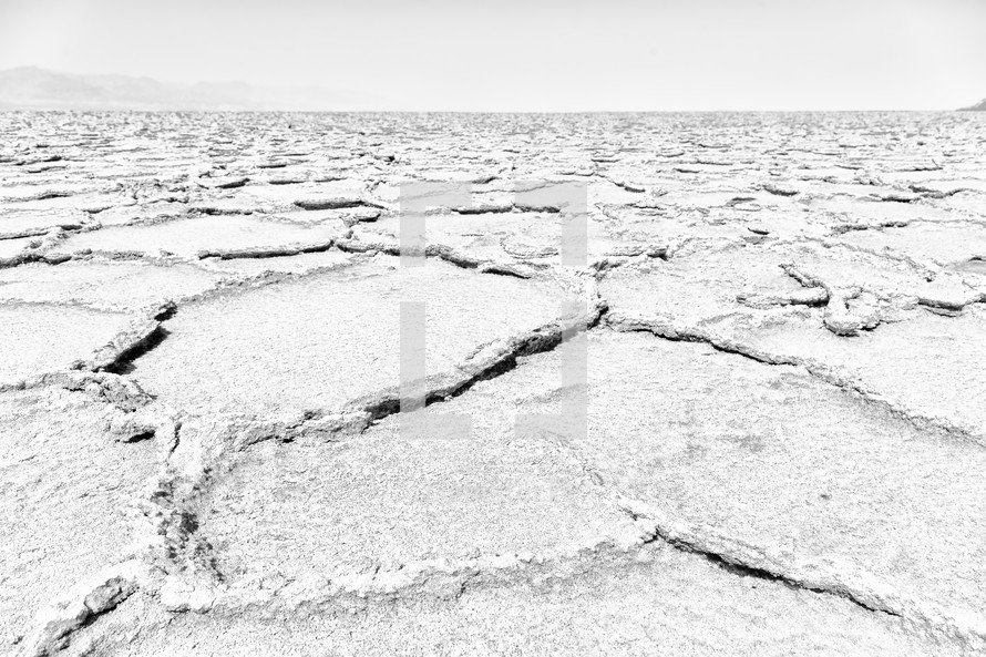 dried salt lake in Ethiopia 