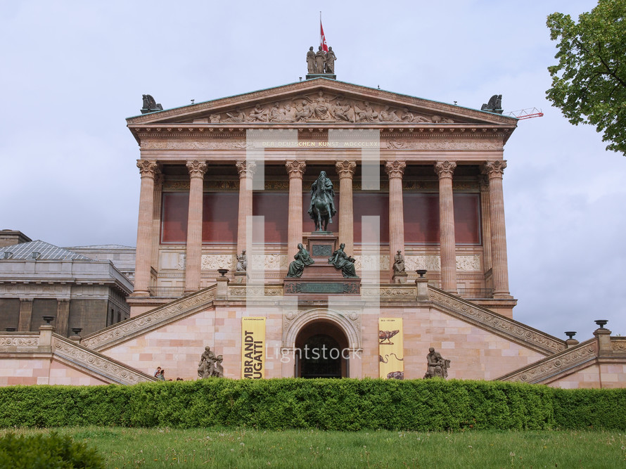 BERLIN, GERMANY - MAY 09, 2014: People visiting the Alte Nationalgalerie museum in Berlin Germany
