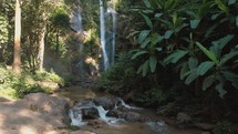 Waterfall Mork Fa in Rain Forest