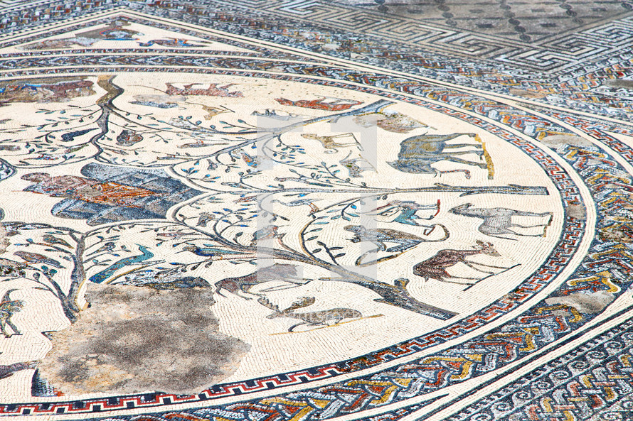 roof tile mosaic in Morocco 