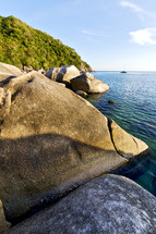 stone shore in Kho Bay Thailand 