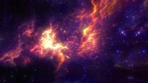 Space Traveling in the Purple Galaxy with Nebula
