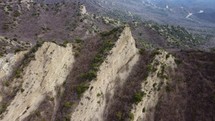 Rugged mountains aerial