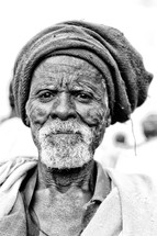 head shot of an elderly man in Ethiopia 