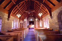 interior of an empty church 