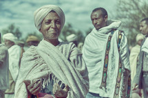 a woman at a celebration in Ethiopia 
