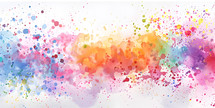 Watercolor splashes on a white background