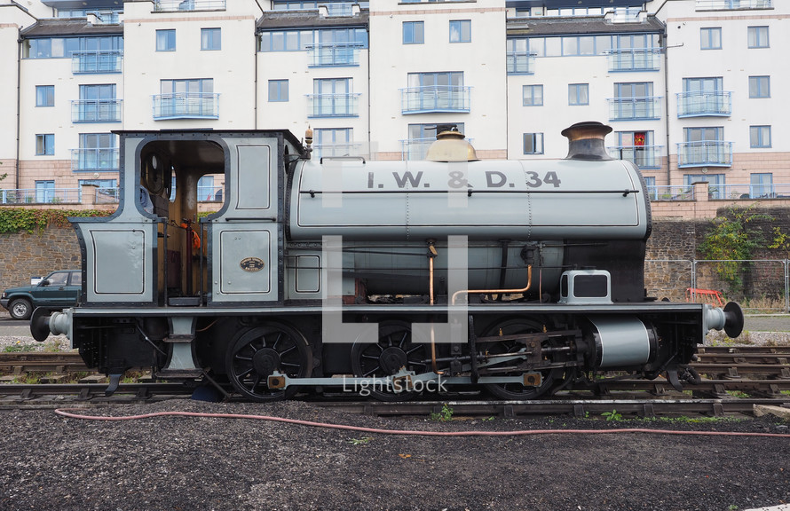 BRISTOL, UK - CIRCA SEPTEMBER 2016: Vintage trains at Bristol Harbour (part of Port of Bristol)