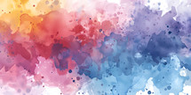 Watercolor splashes on a white background