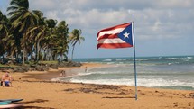 Puerto Rico Flag On Beach Travel Destination Tax Exempt Shelter Economics Us Territory Corporation Taxes