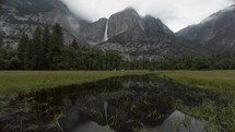 Yosemite National Park - Yosemite Falls - Cloudy Sky, Clouds, Fog Time Lapse