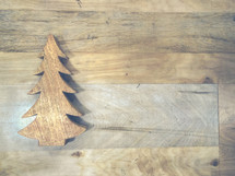 wood cut out Christmas tree 