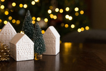 white porcelain Christmas village houses 