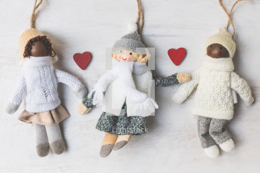 knit Christmas ornaments 