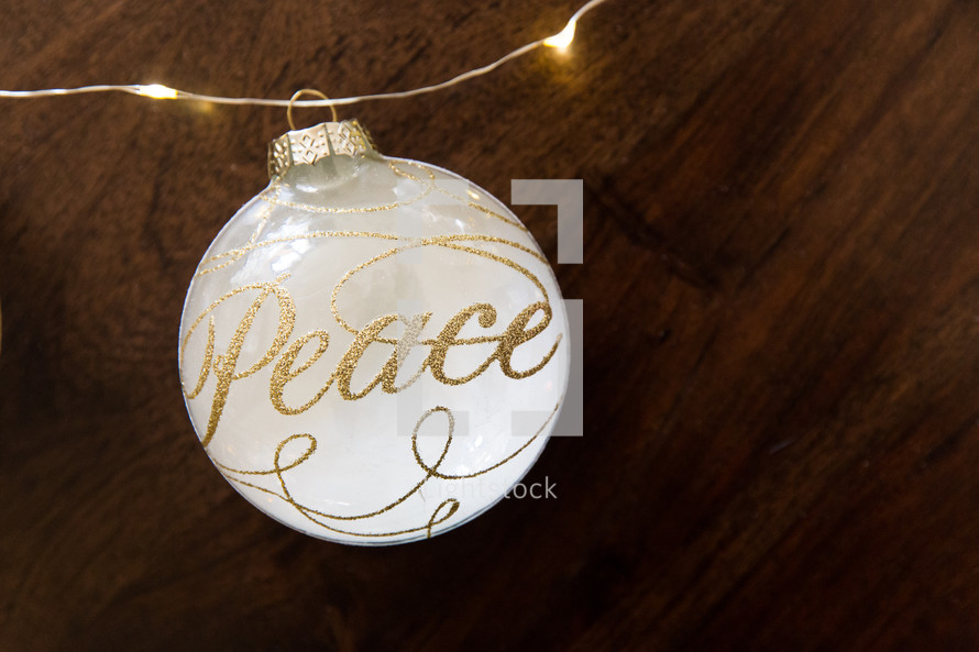 peace Christmas ornament 