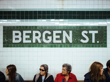 Bergen st sign in a subway
