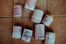 Just Married cans 
