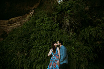couple in love standing outdoors 