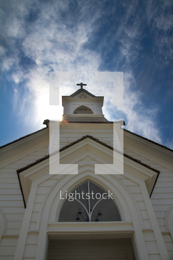 church and blue sky 