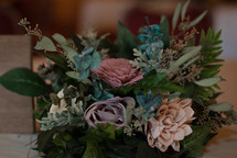 Wedding bouquet of winter flowers