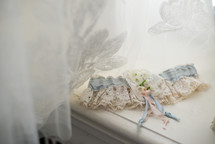 Bridal garter - something blue