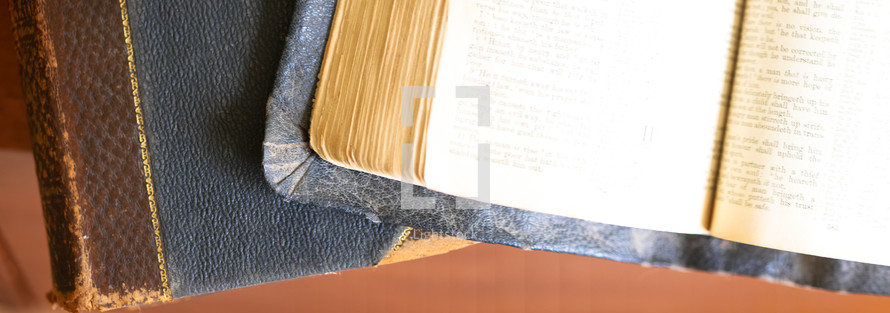books and open Bible 