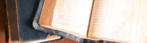 books and open Bible 
