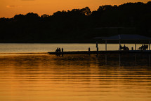 sunset at a lake 