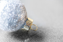 silver glittery Christmas ornament 