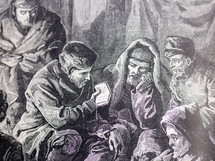 illustration of men reading scripture 
