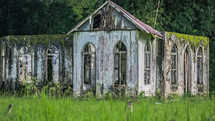 Abandoned Church   in the  Chaguaramas, Trinidad and Tobago (Caribbean) 