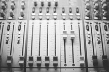 controls on a soundboard 