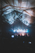 worship service in a tent 