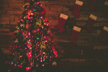 Christmas tree and stockings 