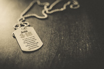 A dog tag with John 3:16