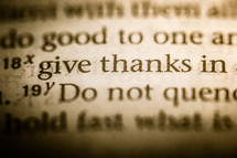 give thanks 