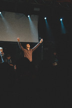 worship leader on stage 
