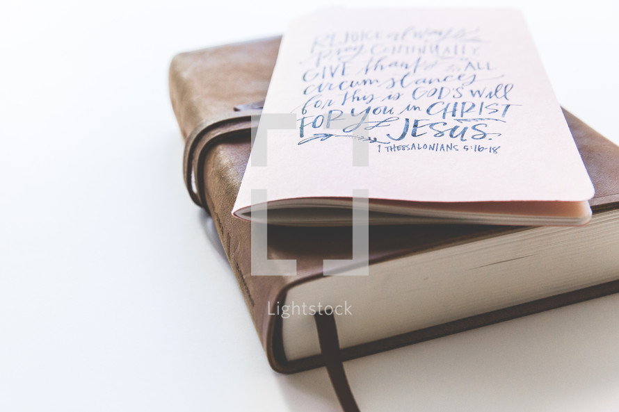 Journal on a Bible 