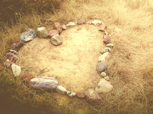 heart shape out of rocks 