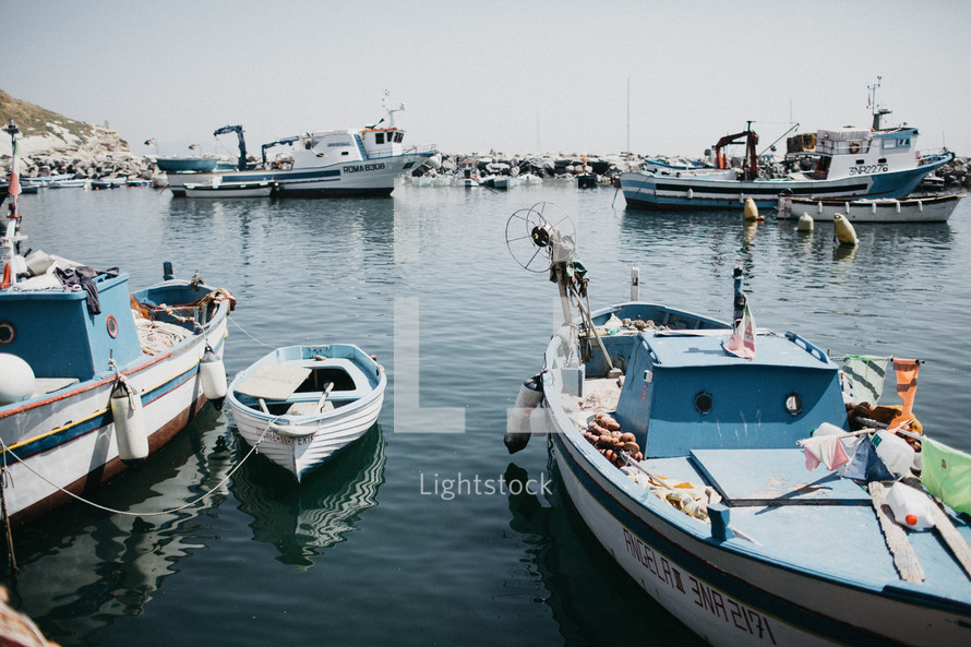boats in the harbor 