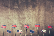 Fourth of July paper flags 